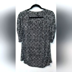 Women's Blouse Size 1x Black/White Alfani Woman